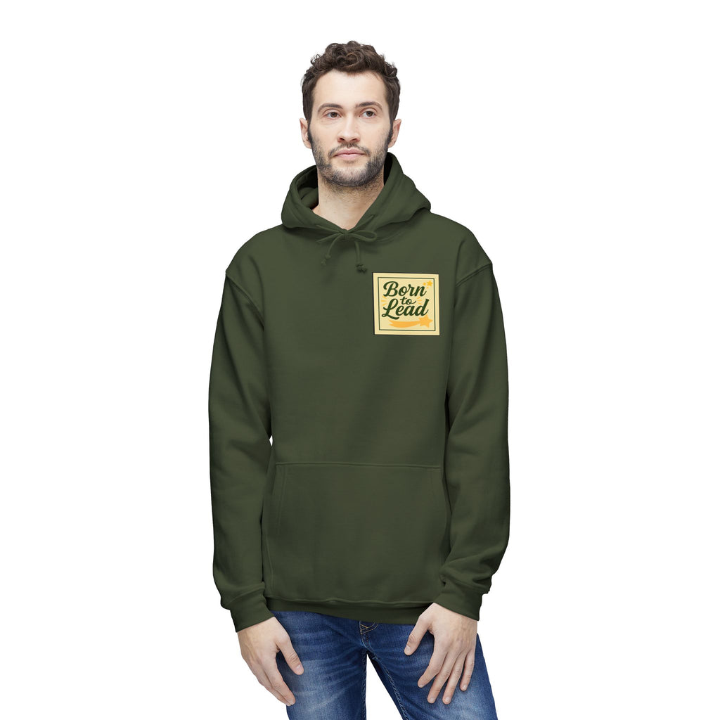 Born to Lead Unisex Hooded Sweatshirt, Motivational Pullover, Gift for Leaders, Inspirational Cozy Wear, Made in the USA