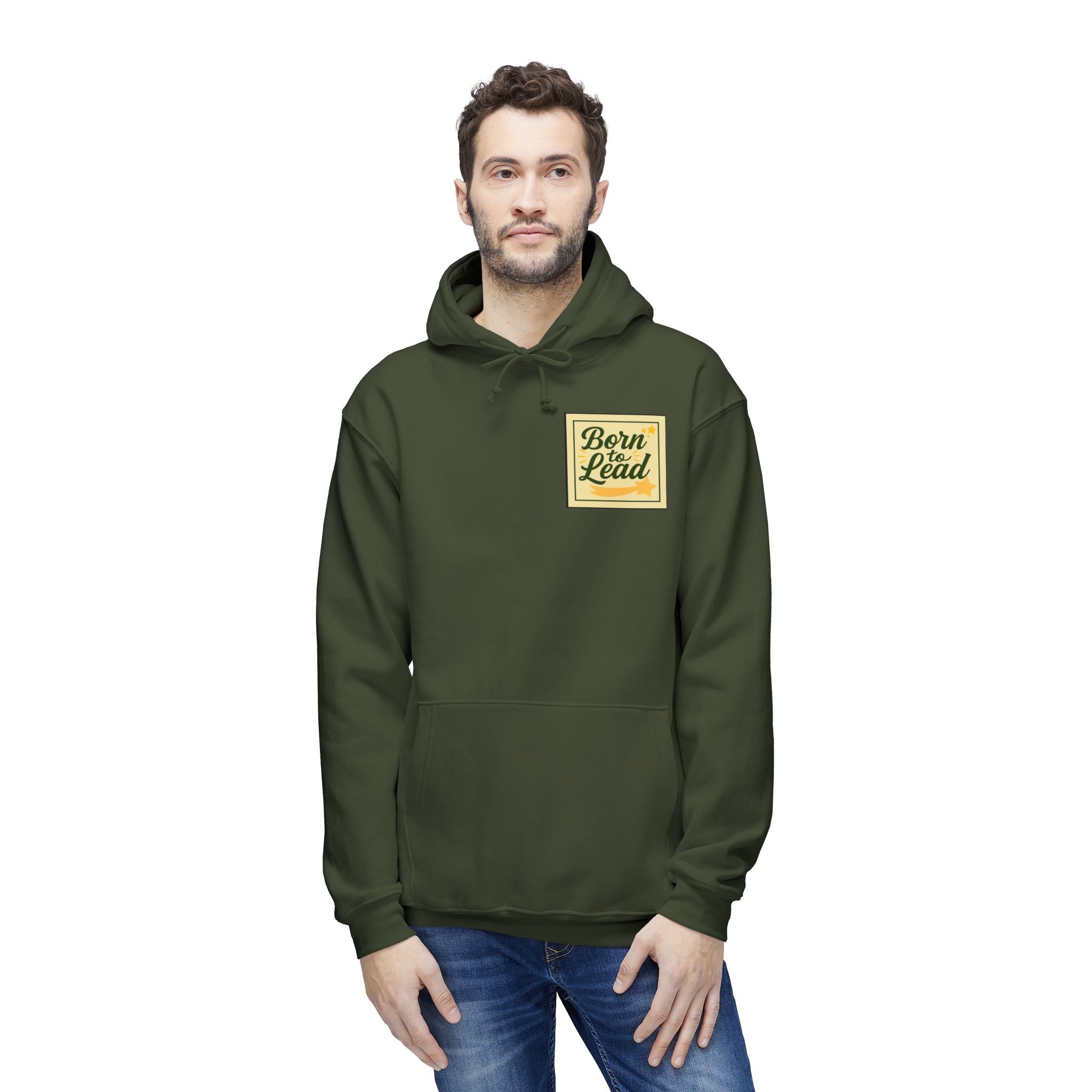 Born to Lead Unisex Hooded Sweatshirt, Motivational Pullover, Gift for Leaders, Inspirational Cozy Wear, Made in the USA