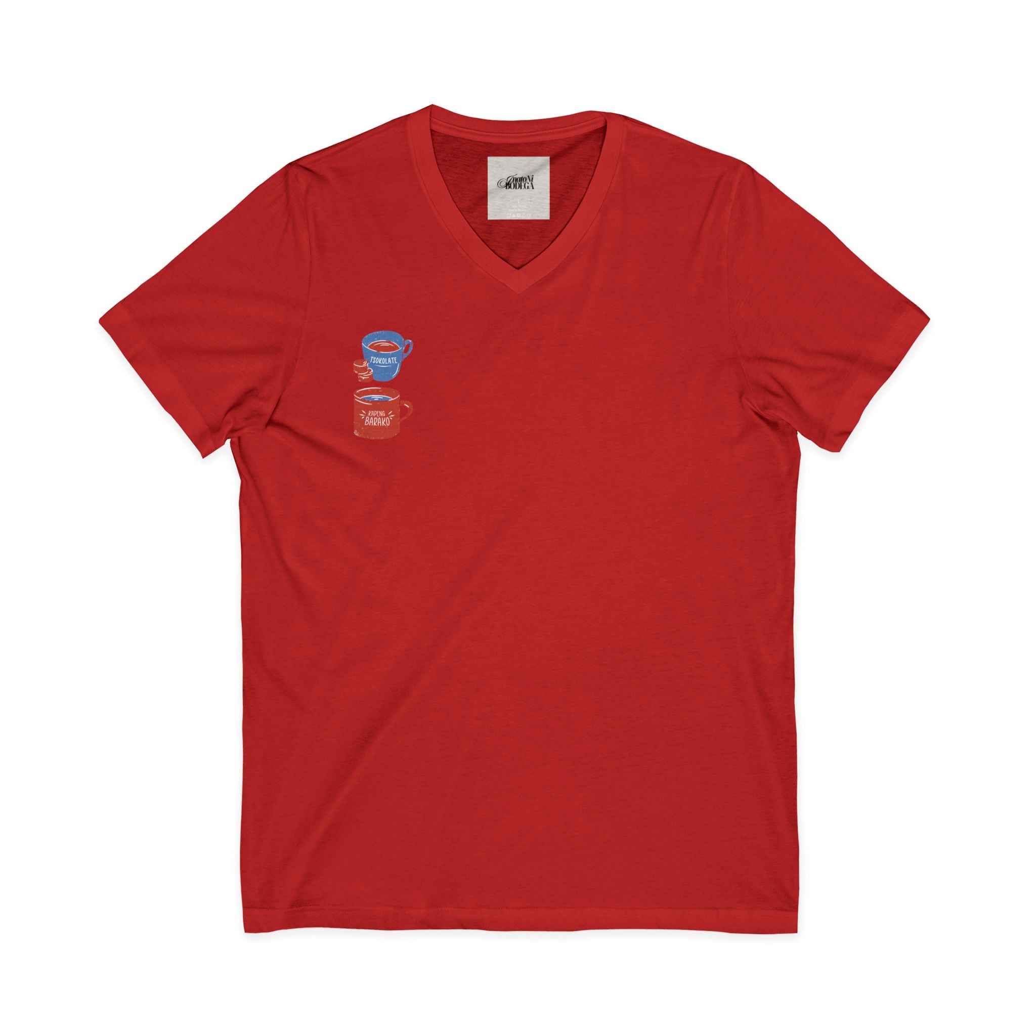 Cozy Beverage V-Neck Tee, Coffee Lovers Gift