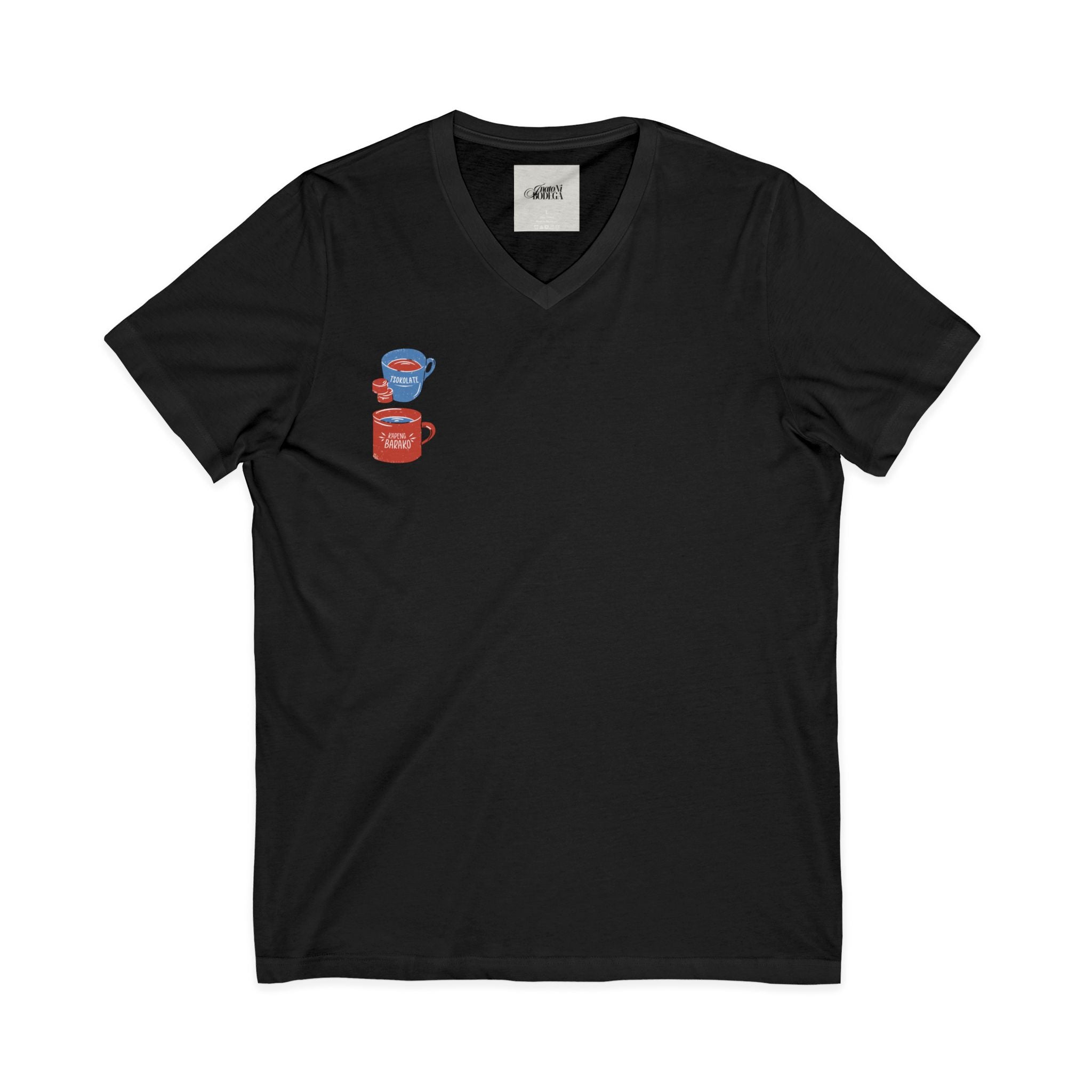 Cozy Beverage V-Neck Tee, Coffee Lovers Gift