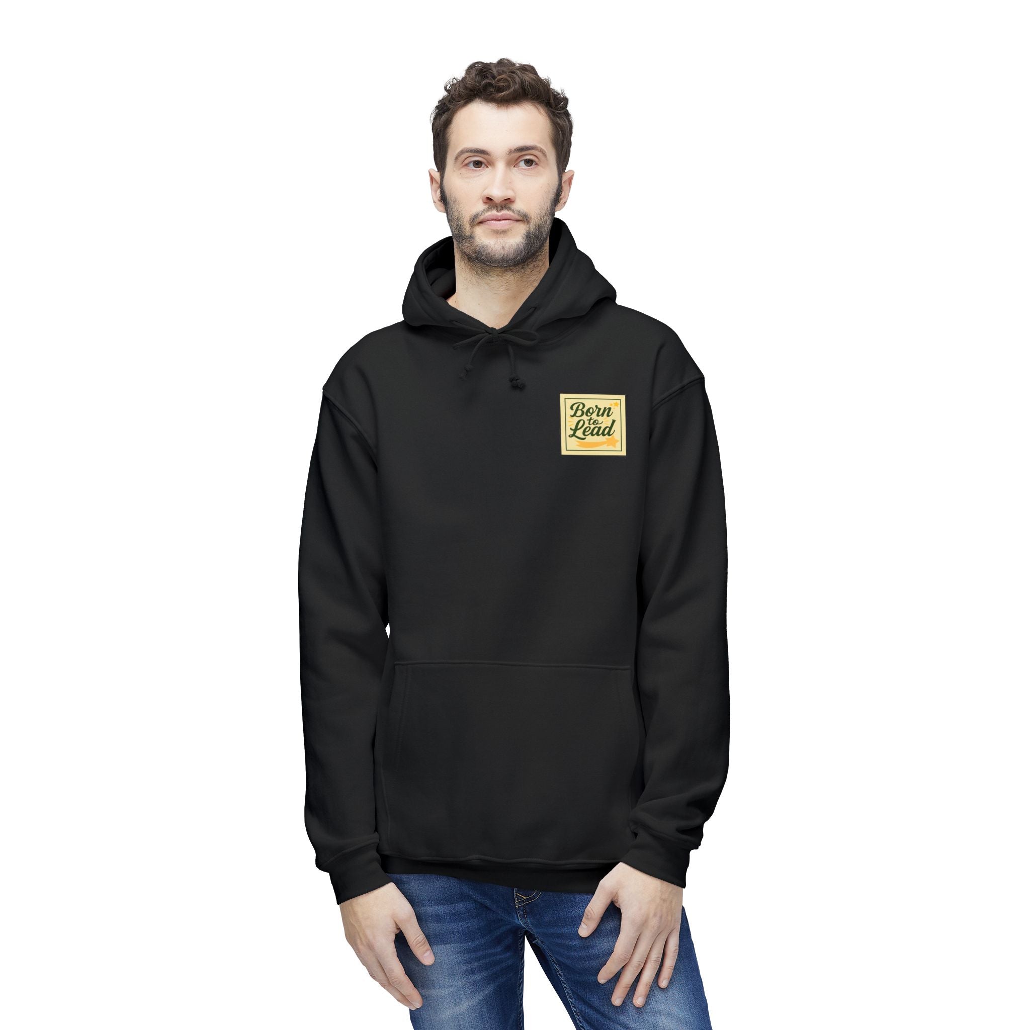Born to Lead Unisex Hooded Sweatshirt, Motivational Pullover, Gift for Leaders, Inspirational Cozy Wear, Made in the USA