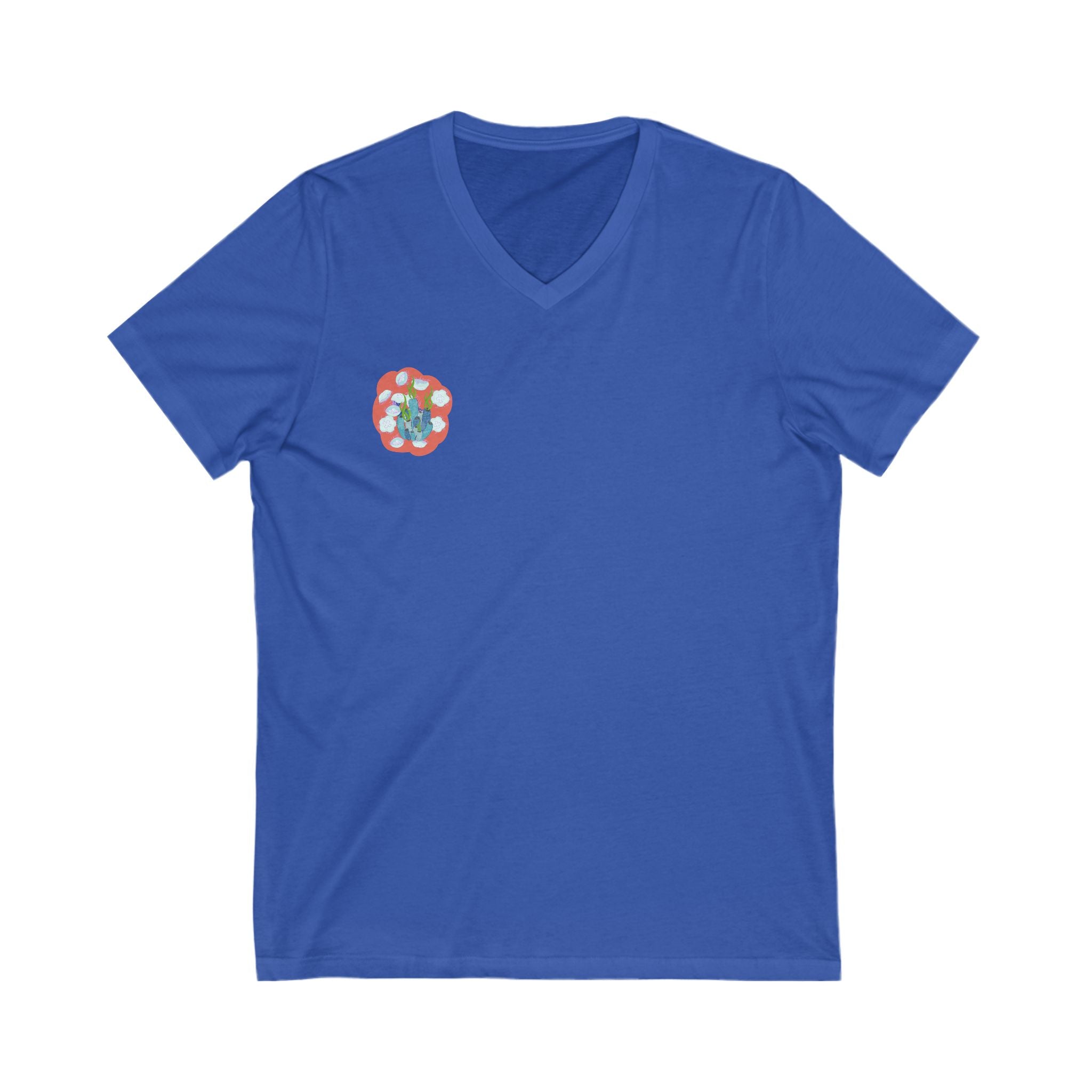 Thoughtful V-Neck Tee, Graphic Tee, Gift for Her, Casual Wear, Summer Fashion, Thinking of You Shirt