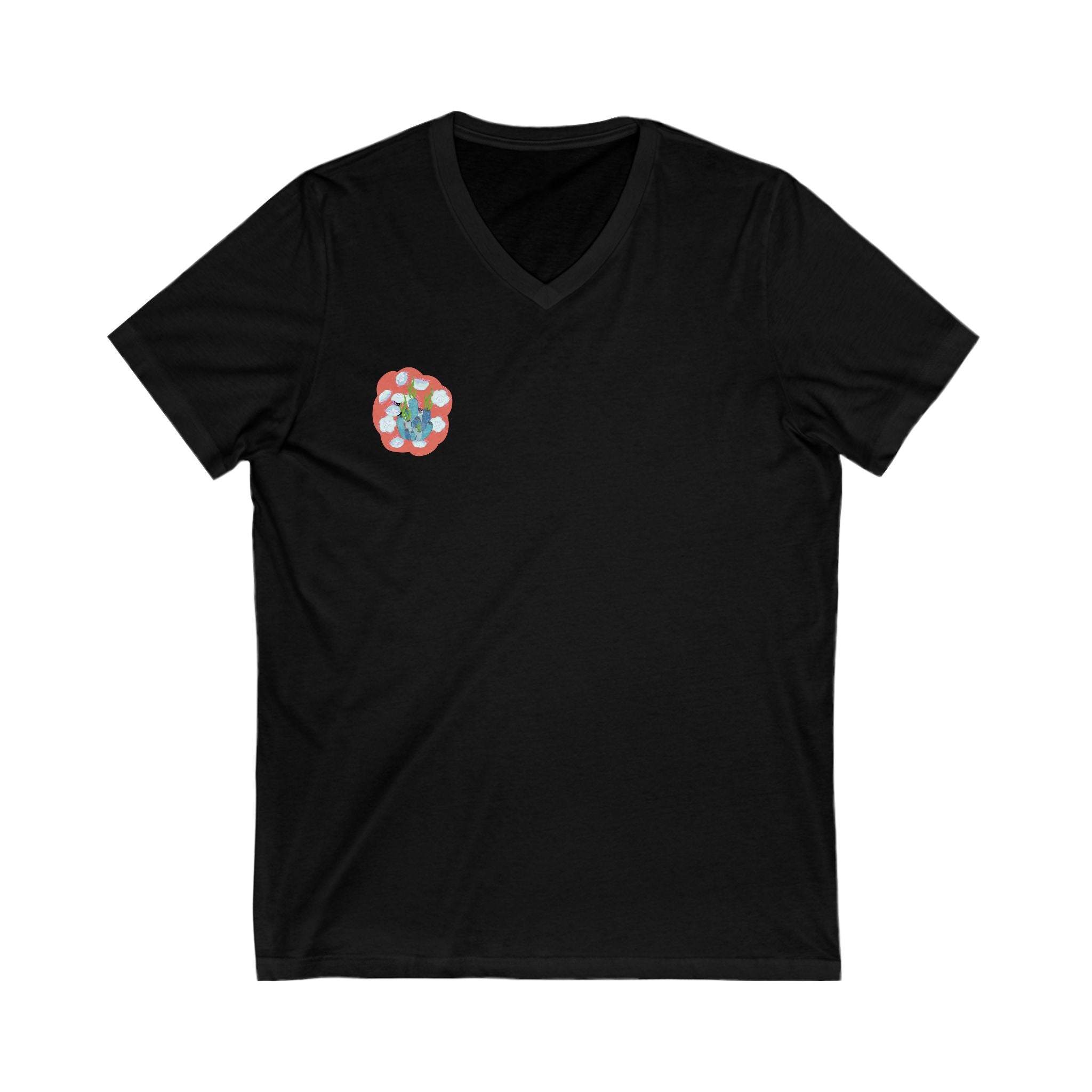Thoughtful V-Neck Tee, Graphic Tee, Gift for Her, Casual Wear, Summer Fashion, Thinking of You Shirt