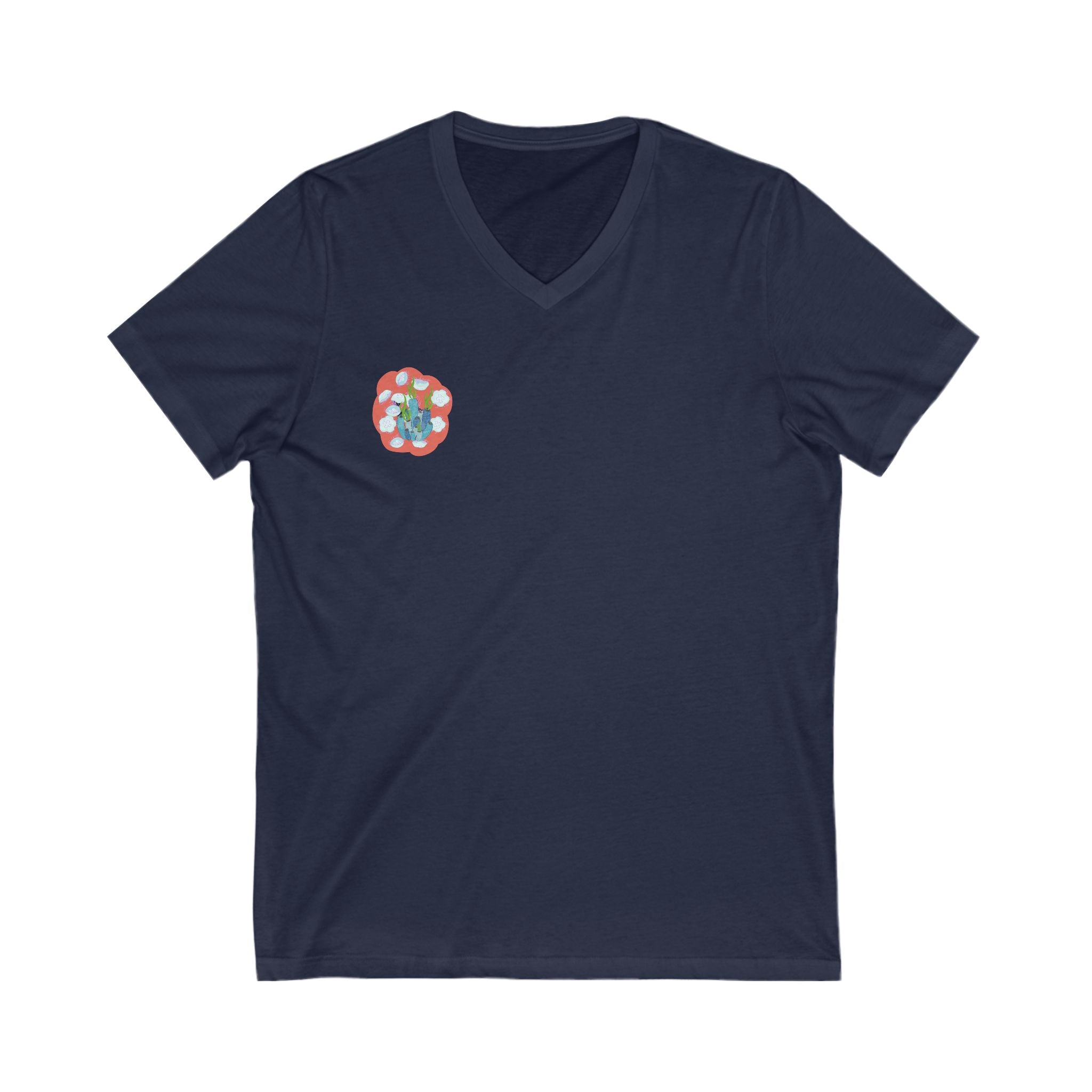 Thoughtful V-Neck Tee, Graphic Tee, Gift for Her, Casual Wear, Summer Fashion, Thinking of You Shirt