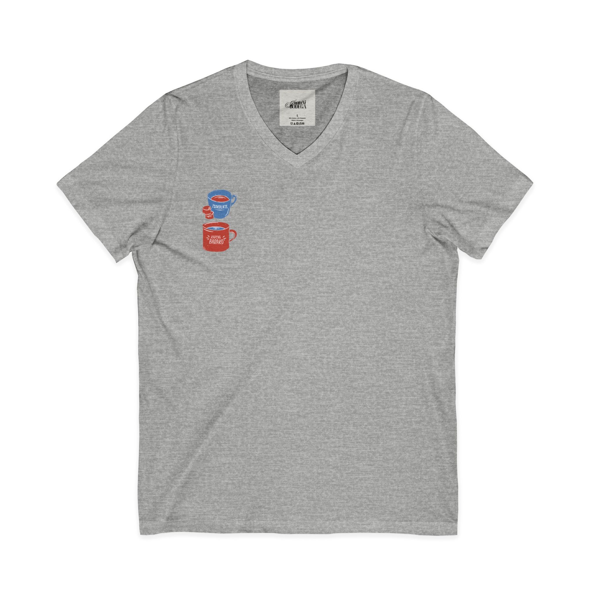 Cozy Beverage V-Neck Tee, Coffee Lovers Gift