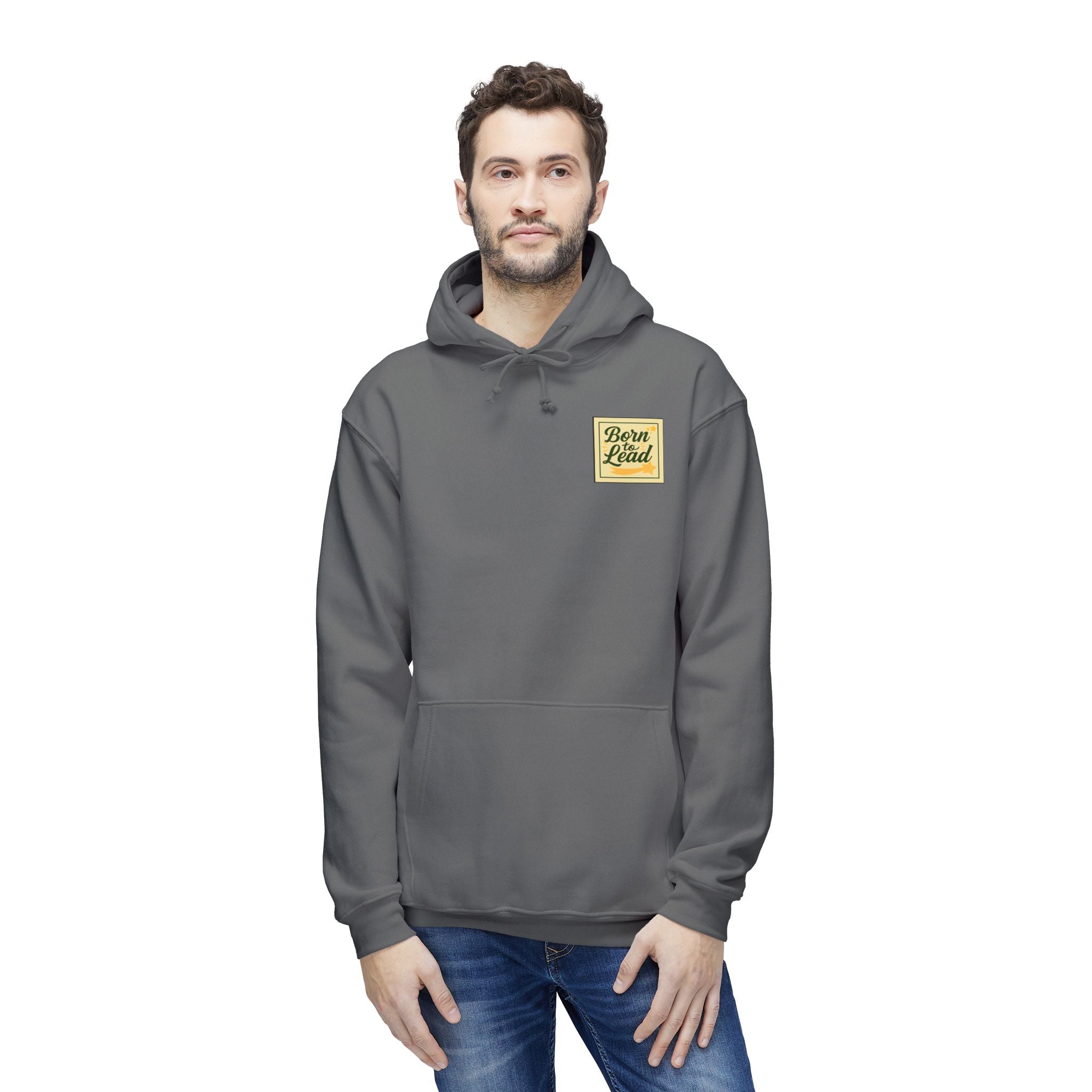 Born to Lead Unisex Hooded Sweatshirt, Motivational Pullover, Gift for Leaders, Inspirational Cozy Wear, Made in the USA