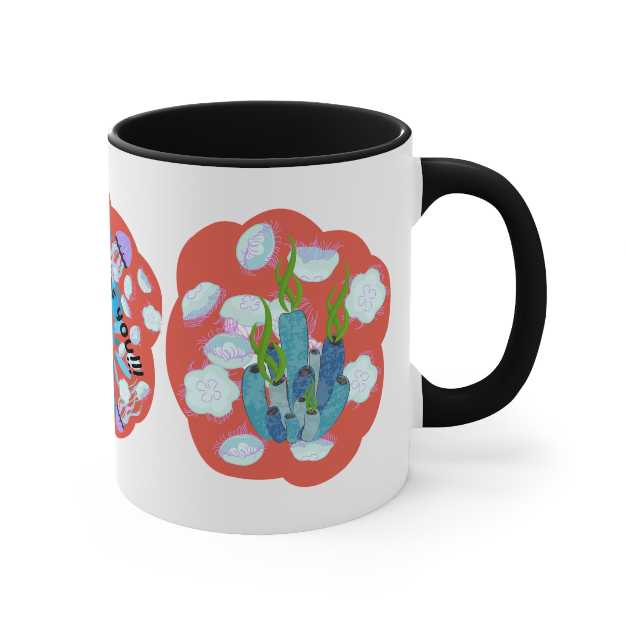 Thinking of You Accent Mugs | Colorful Ocean Design, Unique Gift for Coffee Lovers, Thoughtful Present for Friends, Home Decor, Sea Life Mug