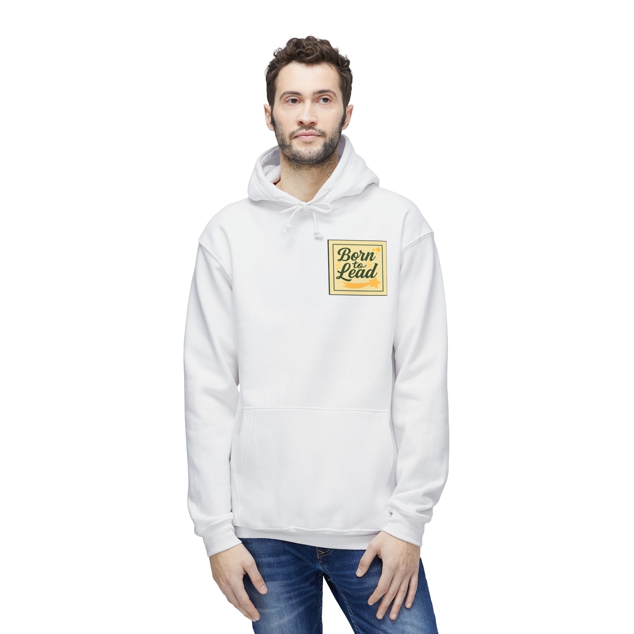 Born to Lead Unisex Hooded Sweatshirt, Motivational Pullover, Gift for Leaders, Inspirational Cozy Wear, Made in the USA