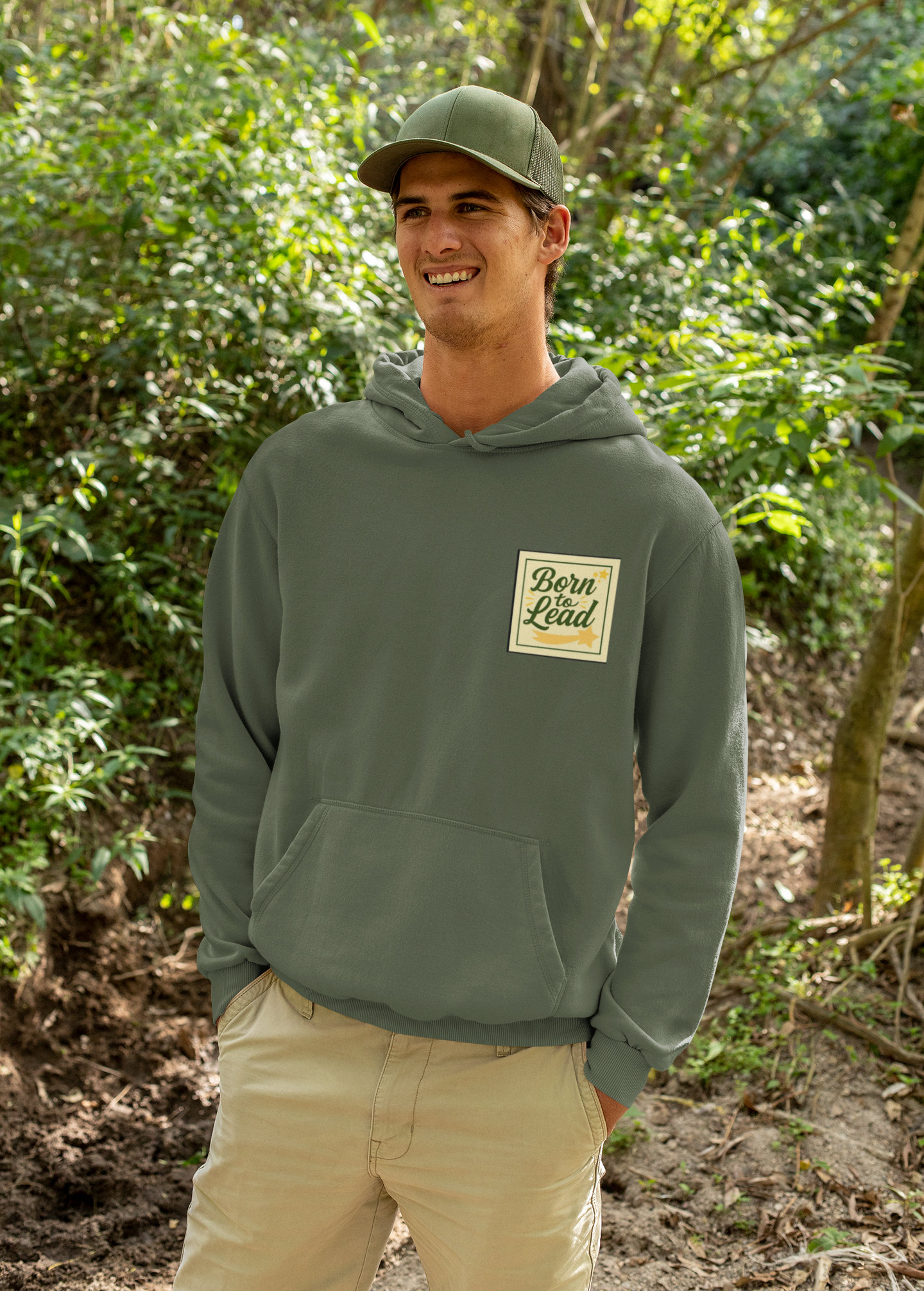 Born to Lead Unisex Hooded Sweatshirt, Motivational Pullover, Gift for Leaders, Inspirational Cozy Wear, Made in the USA