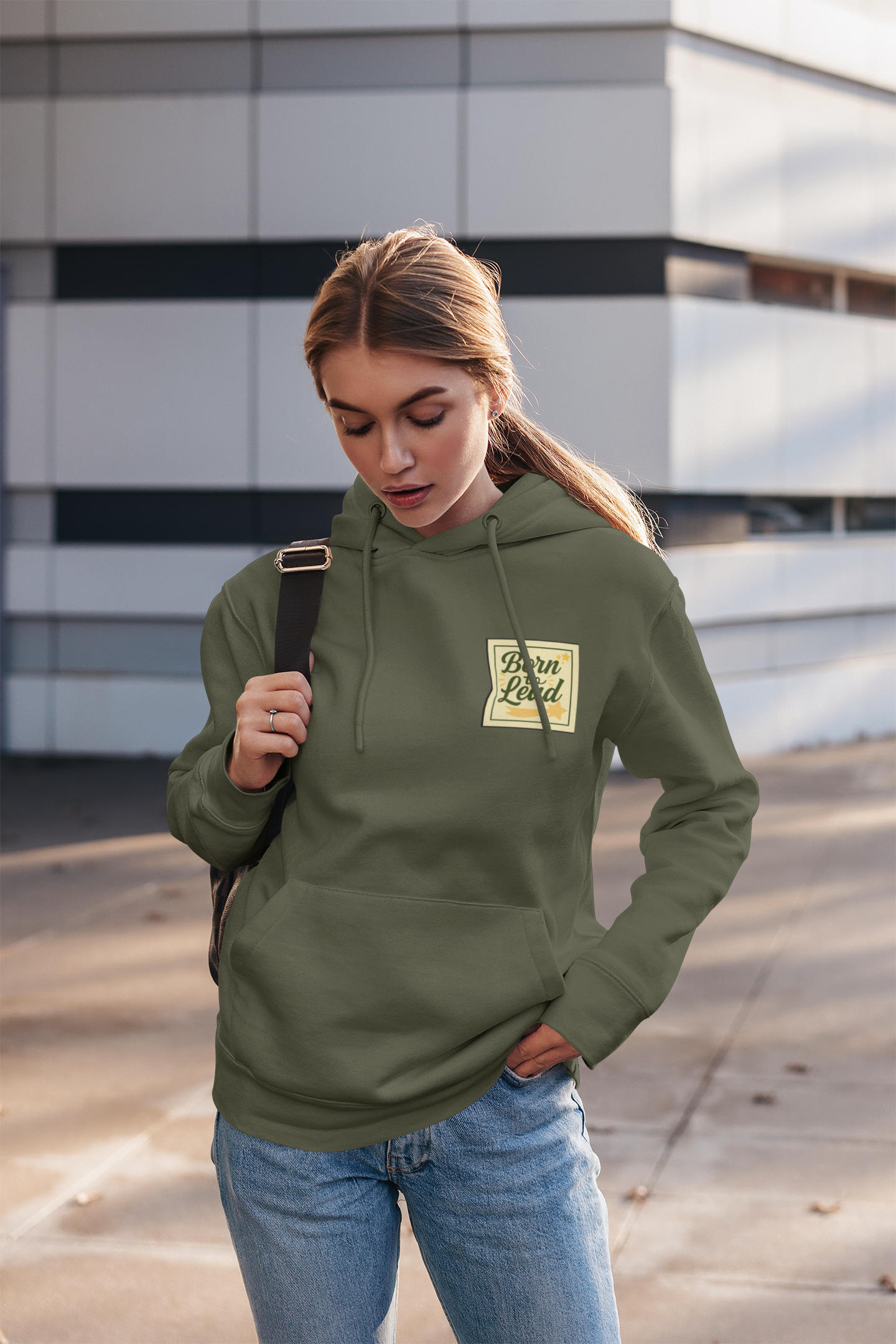 Born to Lead Unisex Hooded Sweatshirt, Motivational Pullover, Gift for Leaders, Inspirational Cozy Wear, Made in the USA