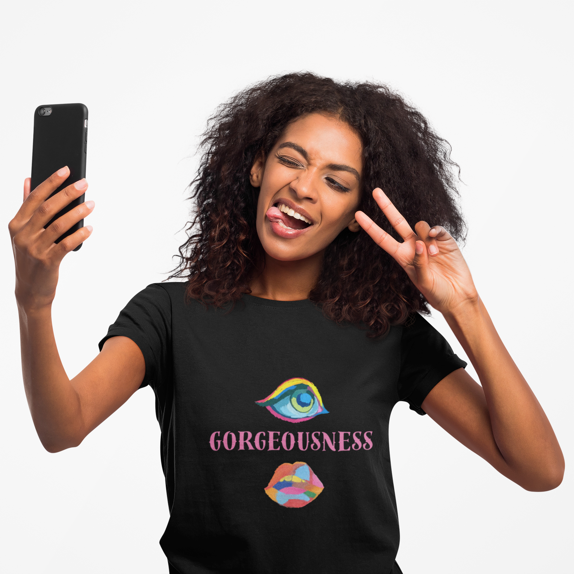 Gorgeousness V-Neck Tee, Unisex Graphic Shirt, Fashion Tee, Colorful Art Shirt, Trendy Gift, Casual Wear, Birthday Apparel