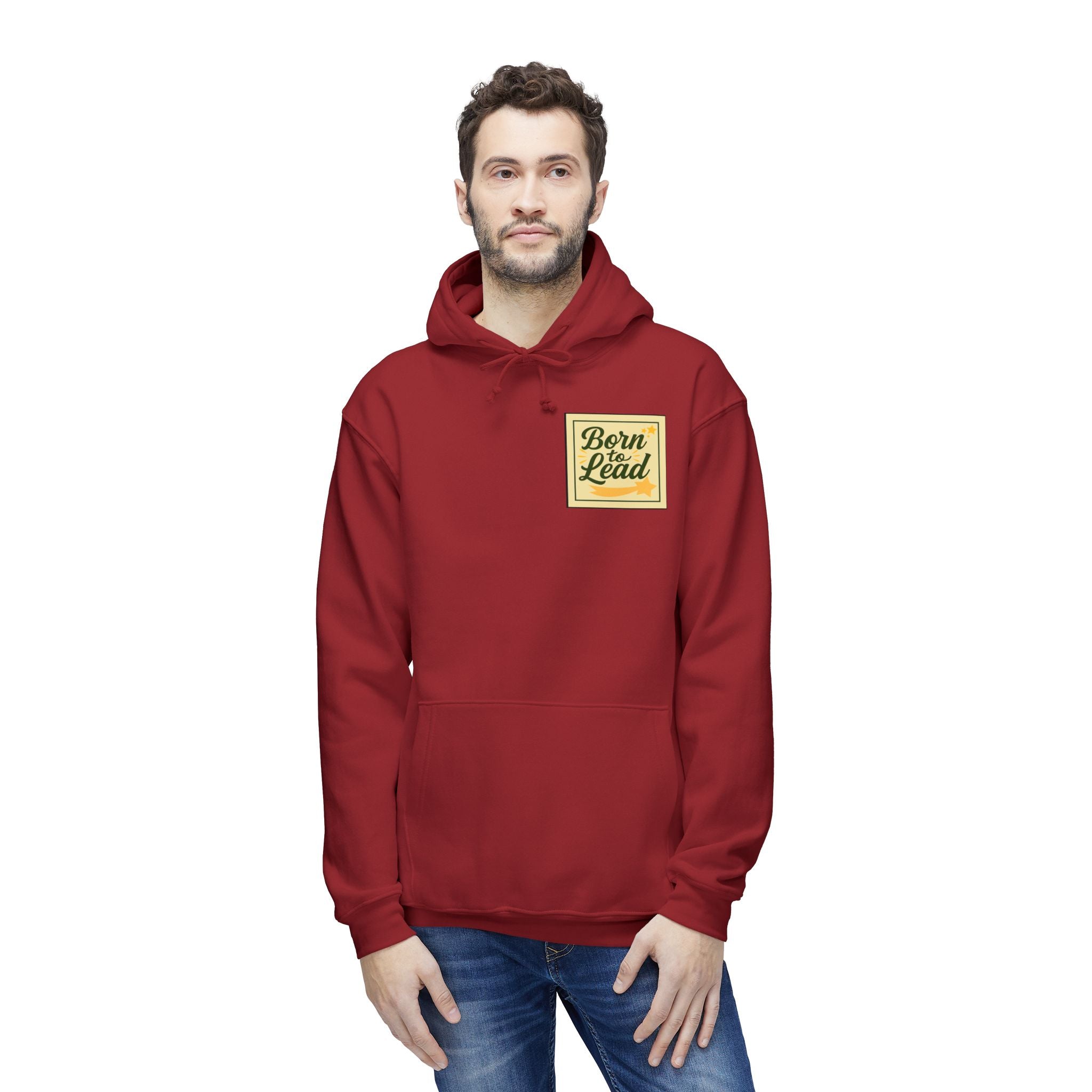 Born to Lead Unisex Hooded Sweatshirt, Motivational Pullover, Gift for Leaders, Inspirational Cozy Wear, Made in the USA