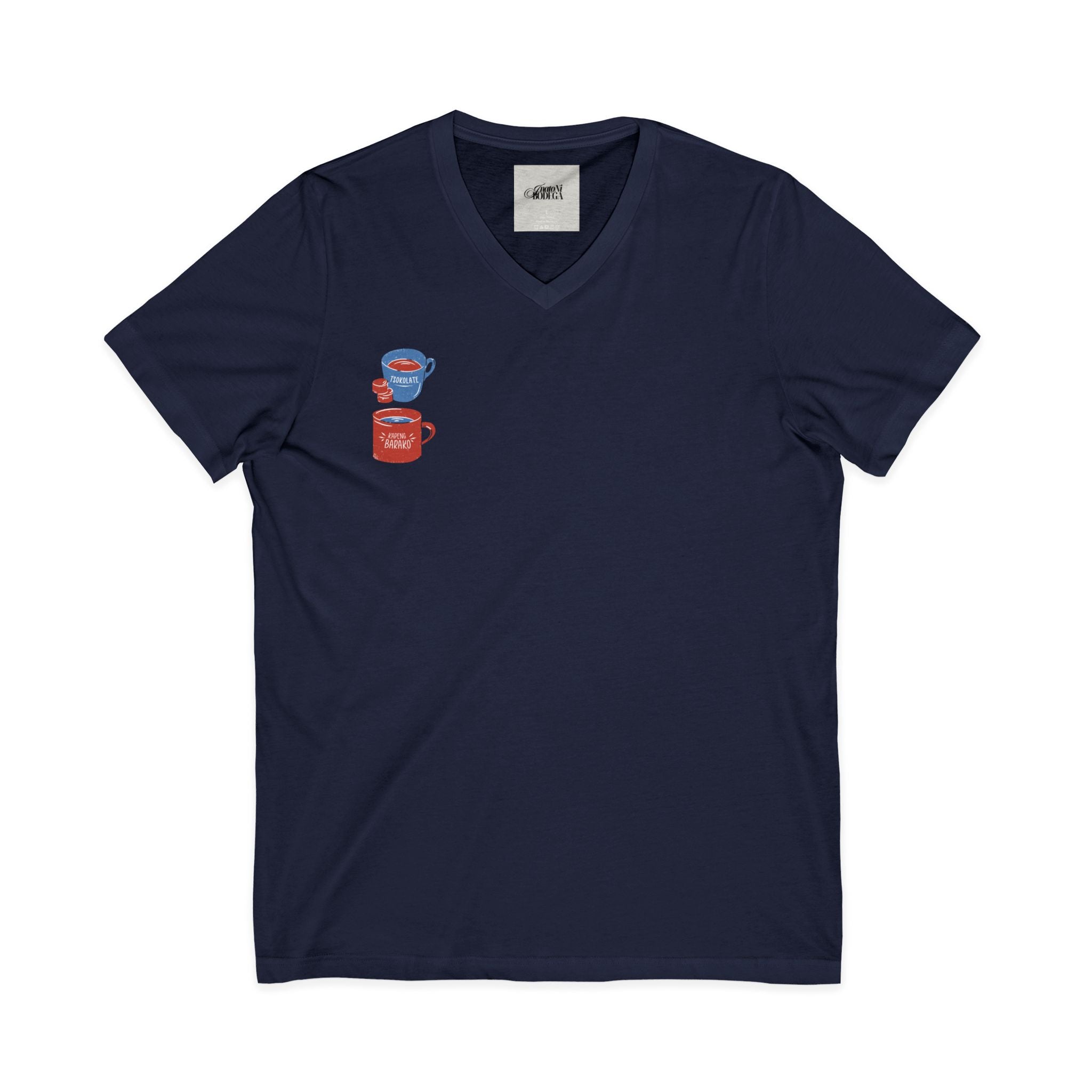 Cozy Beverage V-Neck Tee, Coffee Lovers Gift