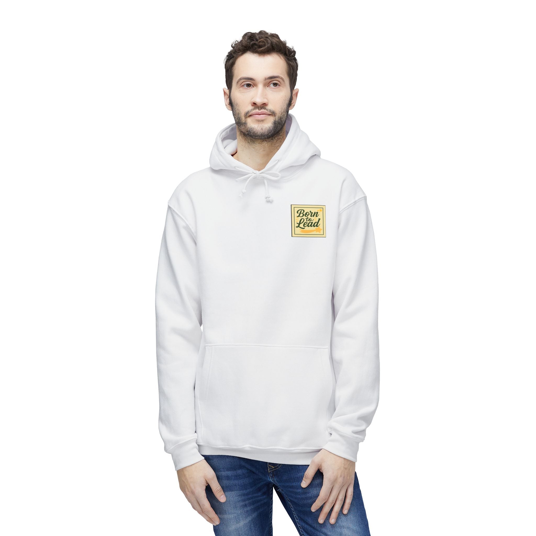 Born to Lead Unisex Hooded Sweatshirt, Motivational Pullover, Gift for Leaders, Inspirational Cozy Wear, Made in the USA
