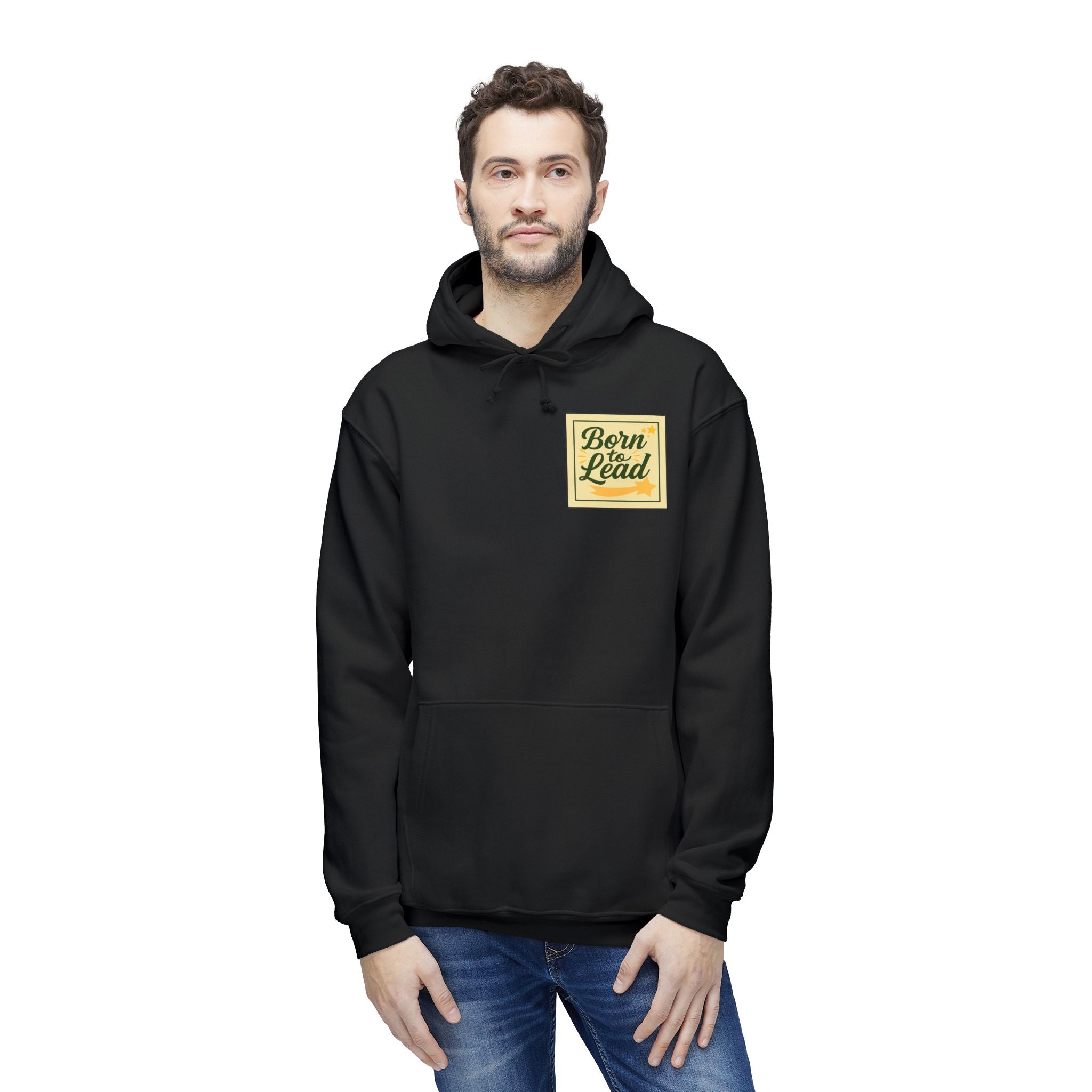 Born to Lead Unisex Hooded Sweatshirt, Motivational Pullover, Gift for Leaders, Inspirational Cozy Wear, Made in the USA
