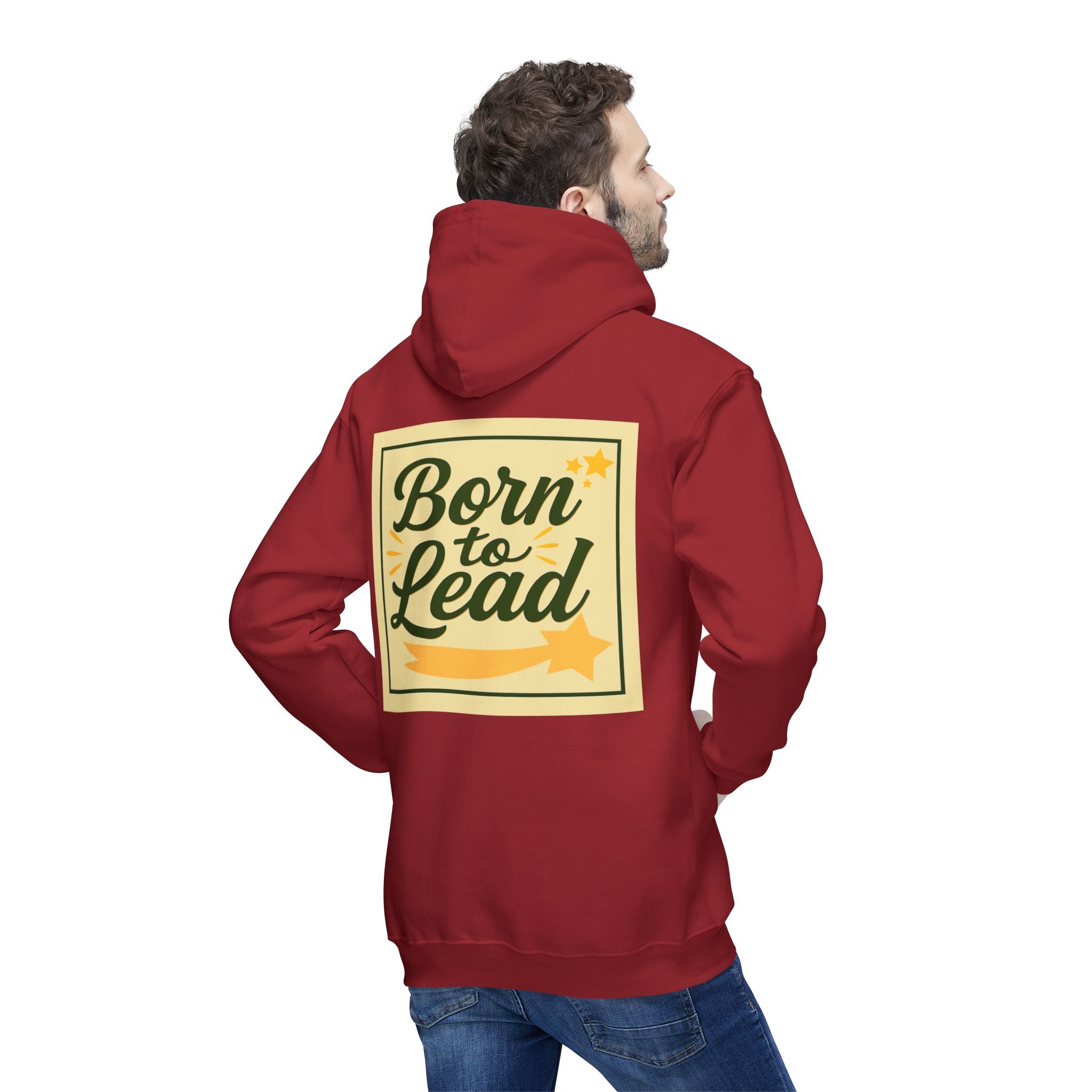 Born to Lead Unisex Hooded Sweatshirt, Motivational Pullover, Gift for Leaders, Inspirational Cozy Wear, Made in the USA