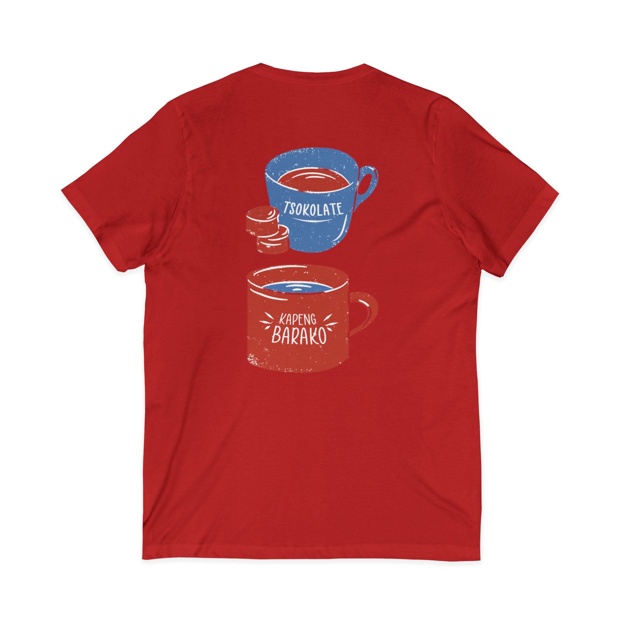 Cozy Beverage V-Neck Tee, Coffee Lovers Gift