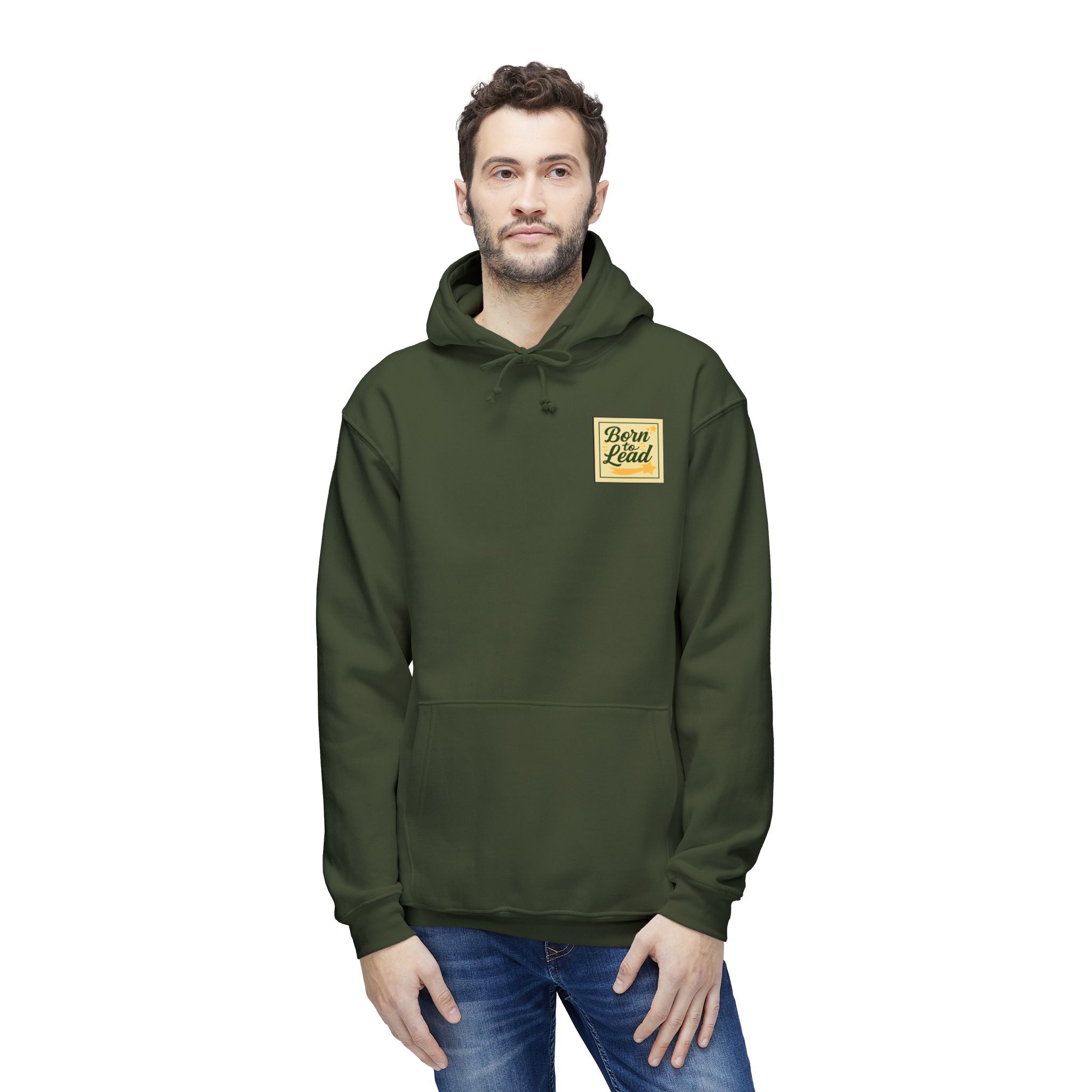 Born to Lead Unisex Hooded Sweatshirt, Motivational Pullover, Gift for Leaders, Inspirational Cozy Wear, Made in the USA