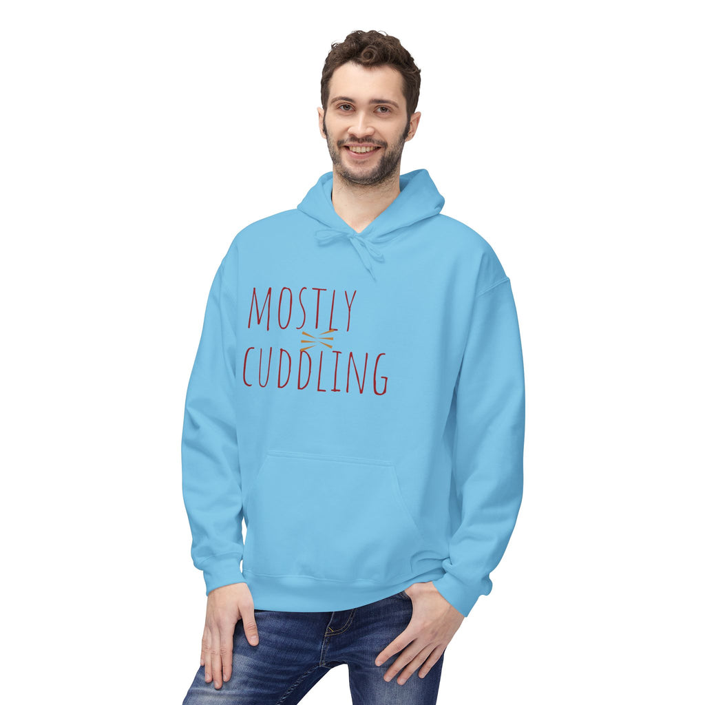 Mostly Cuddling Hoodie — "HappyMe"
