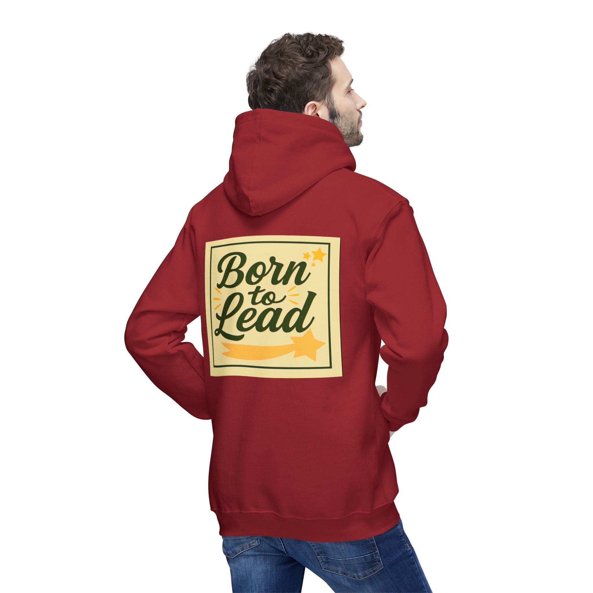 Born to Lead Unisex Hooded Sweatshirt, Motivational Pullover, Gift for Leaders, Inspirational Cozy Wear, Made in the USA