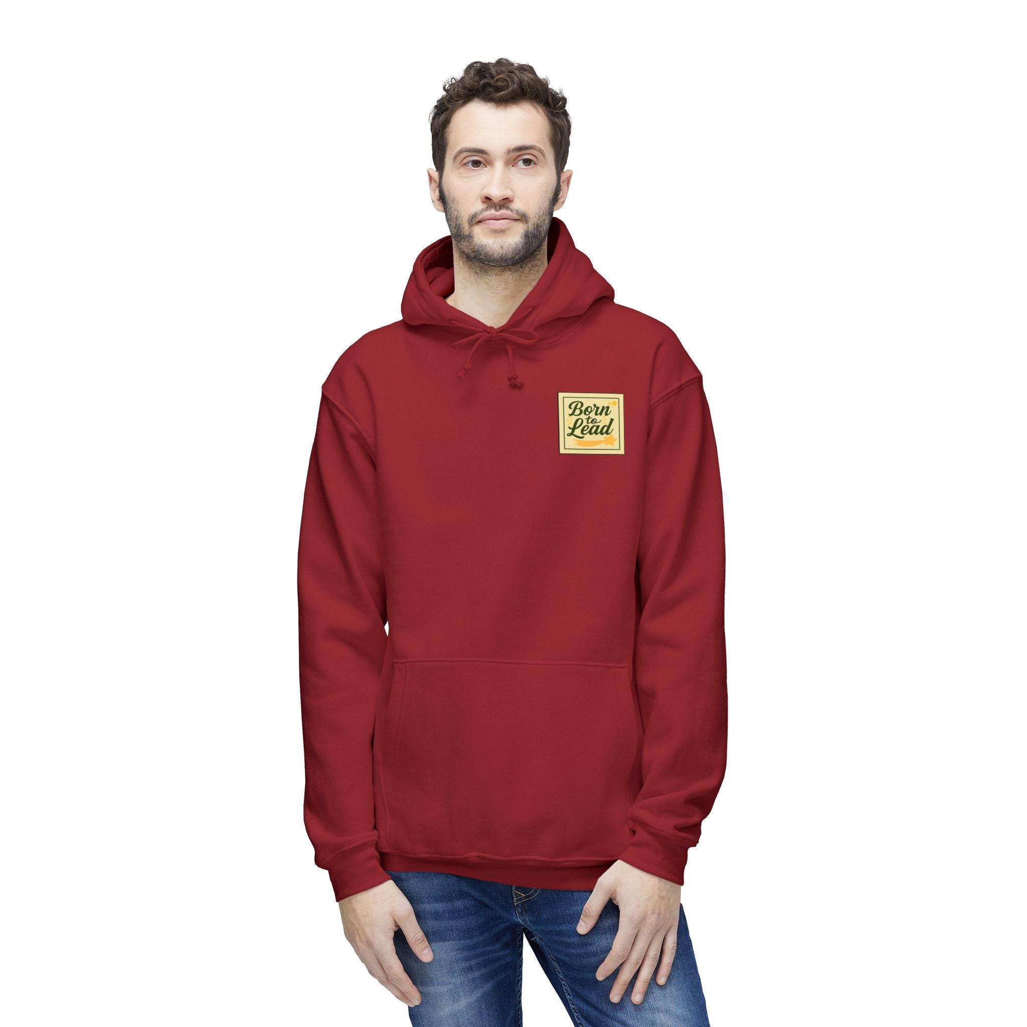 Born to Lead Unisex Hooded Sweatshirt, Motivational Pullover, Gift for Leaders, Inspirational Cozy Wear, Made in the USA